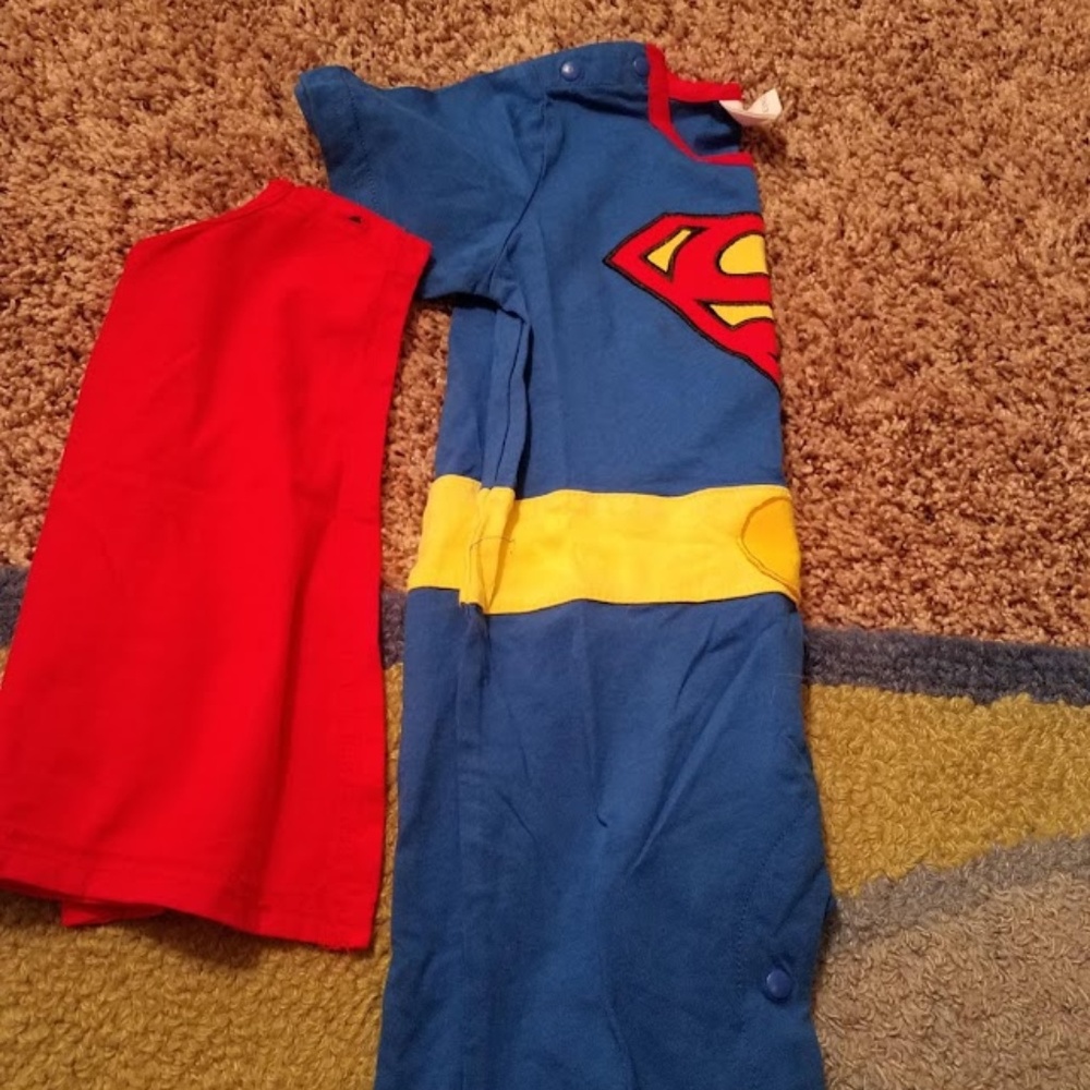 Superman short pant onesie